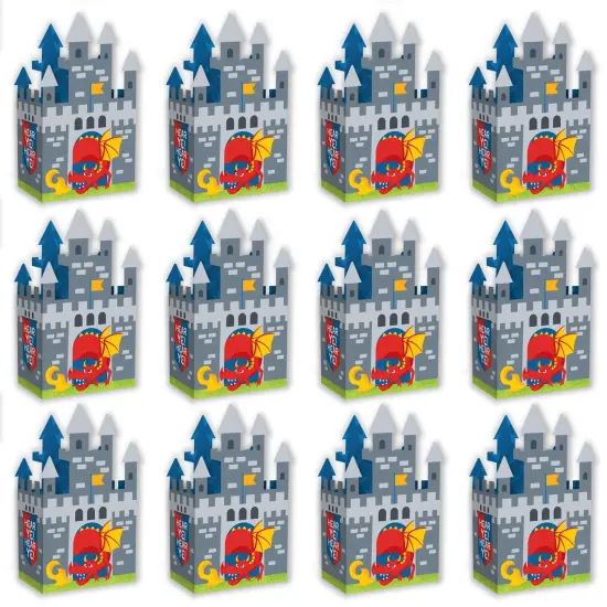 Big Dot of Happiness Calling All Knights and Dragons - Medieval Party or Birthday Party Favor Gift Boxes - Castle Boxes - Set of 12 {6}