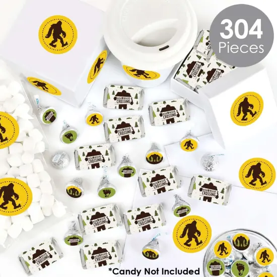 Big Dot of Happiness Sasquatch Crossing - Bigfoot Party or Birthday Party Candy Favor Sticker Kit - 304 Pieces {3}