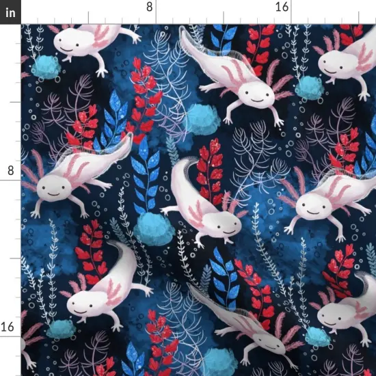 Various Fabrics by the Yard or Fat Quarter World Fish Cute Pattern Amphibians Newts Science Custom Printed Fabric by Spoonflower {2}