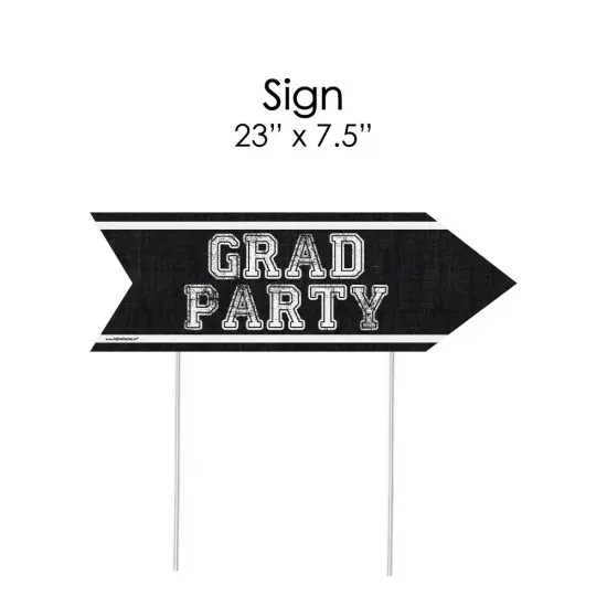 Big Dot of Happiness All Star Grad - Graduation Party Sign Arrow - Double Sided Directional Yard Signs - Set of 2 {7}