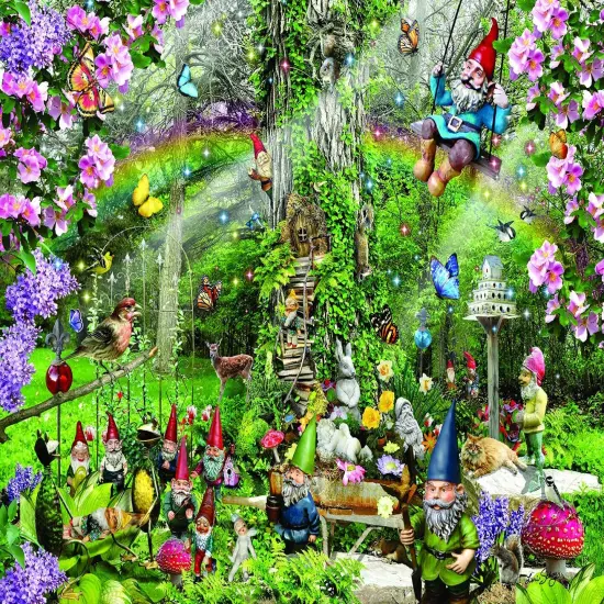 Sunsout Gnomes Playground 300 pc Jigsaw Puzzle 35088 {1}