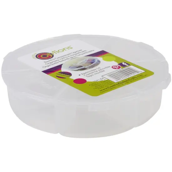 Creative Options Round Accessory Organizer-4.25"X4.25"X1.25" Clear {2}
