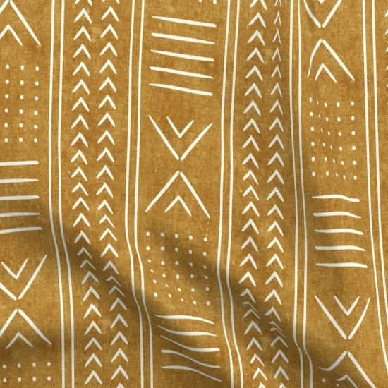 Various Fabrics by the Yard or Fat Quarter Geometric Stripe Mustard Gold Weathered Look Southwestern Boho Tribal Inspired Modern Farmhouse Custom Printed Fabric by Spoonflower {5}