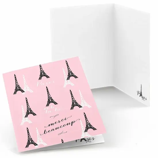 Big Dot of Happiness Paris, Ooh La La - Paris Themed Baby Shower or Birthday Party Thank You Cards (8 count) {1}