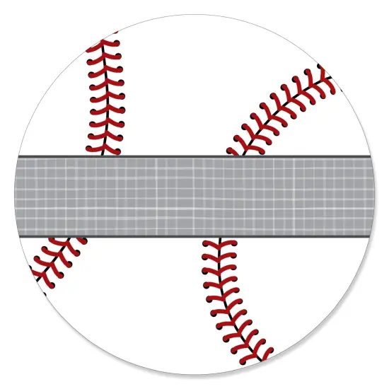 Big Dot of Happiness Batter Up - Baseball - Baby Shower or Birthday Party Circle Sticker Labels - 24 Count {1}