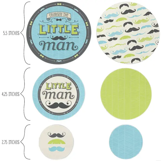 Big Dot of Happiness Dashing Little Man Mustache Party - Baby Shower or Birthday Party Giant Circle Confetti - Party D&eacute;cor - Large Confetti 27 Count {3}