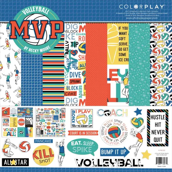 ColorPlay Collection Pack 12"X12"-MVP Volleyball {1}