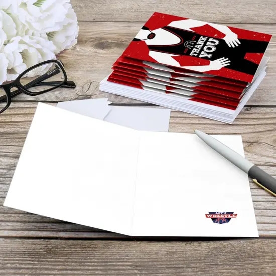 Big Dot of Happiness Own the Mat - Wrestling - Birthday Party or Wrestler Party Thank You Cards (8 Count) {6}
