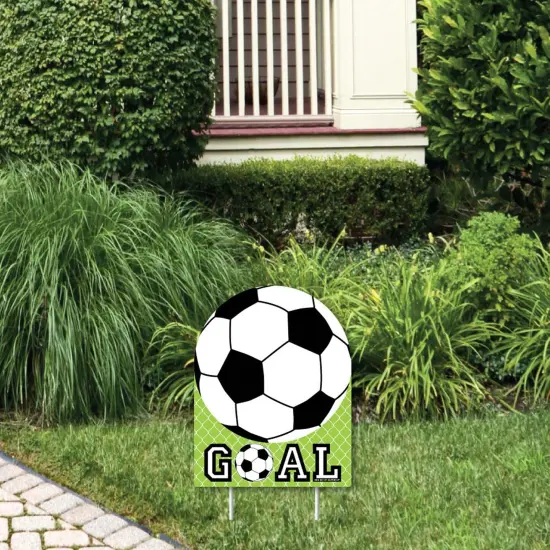 Big Dot of Happiness Goaaal - Soccer - Outdoor Lawn Sign - Baby Shower or Birthday Party Yard Sign - 1 Piece {1}