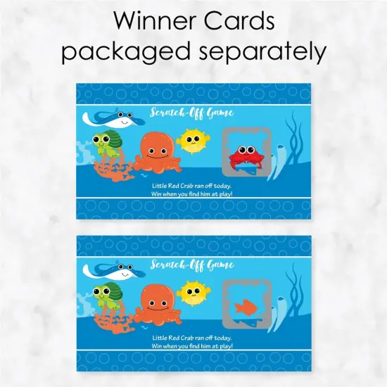 Big Dot of Happiness Under the Sea Critters - Baby Shower or Birthday Party Game Scratch Off Cards - 22 Count {4}