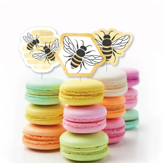 Big Dot of Happiness Little Bumblebee - DIY Shaped Bee Baby Shower or Birthday Party Cut-Outs - 24 Count {4}