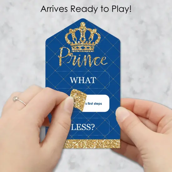 Big Dot of Happiness Royal Prince Charming - Baby Shower Game Pickle Cards - Conversation Starters Pull Tabs - Set of 12 {3}