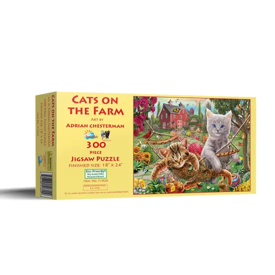 Sunsout Cats on the Farm 300 pc Jigsaw Puzzle 51820 {3}