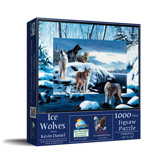 Sunsout Ice Wolves 1000 pc Jigsaw Puzzle 55763 {3}