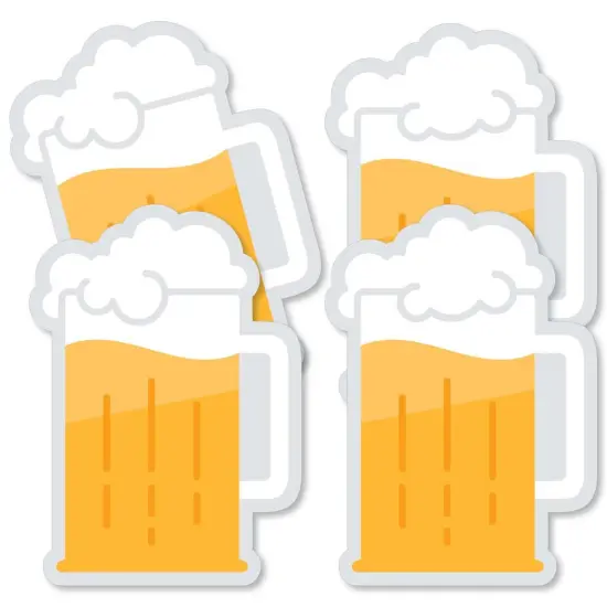 Big Dot of Happiness Cheers and Beers Happy Birthday - Beer Mug Decorations DIY Birthday Party Essentials - Set of 20 {3}