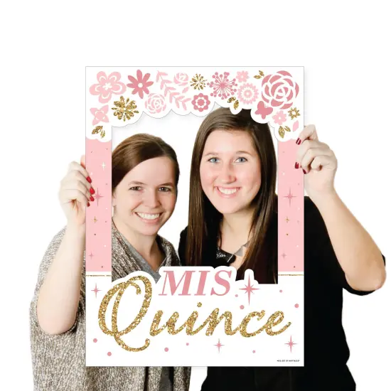 Big Dot of Happiness Mis Quince Anos - Quinceanera Sweet 15 Birthday Party Selfie Photo Booth Picture Frame and Props - Printed on Sturdy Material {4}