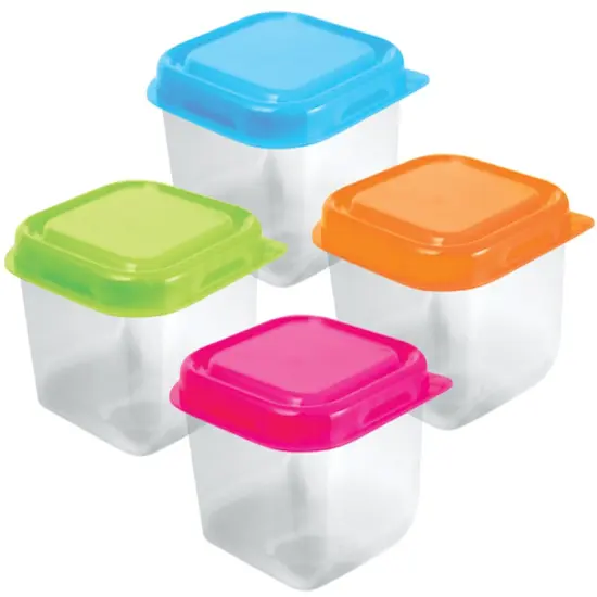 Craft Medley Bead Storage Containers W/Lids 4/Pkg-2.5"X1.5" {2}