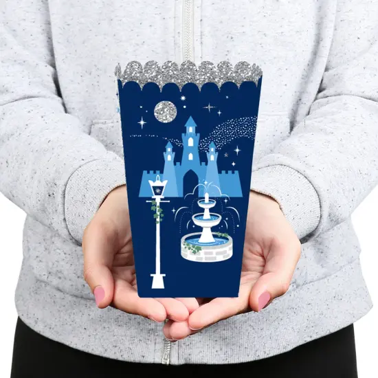 Big Dot of Happiness Fairy Tale Fantasy - Royal Prince and Princess Party Favor Popcorn Treat Boxes - Set of 12 {6}