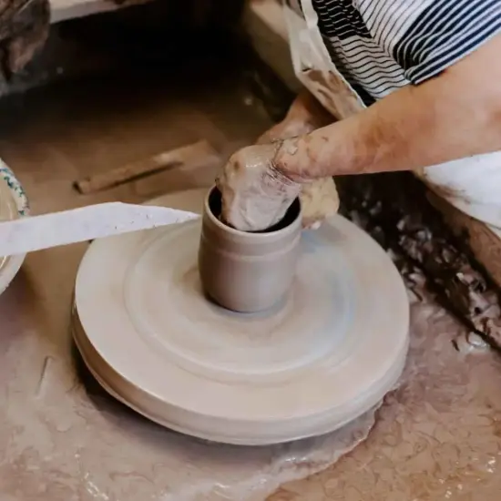 Salad Plate Blue Stripe {5}