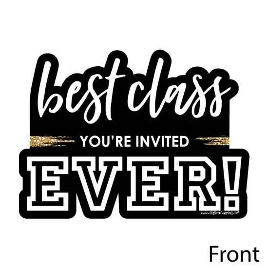 Big Dot of Happiness Reunited - Shaped Fill-in Invitations - School Class Reunion Party Invitation Cards with Envelopes - Set of 12 {3}