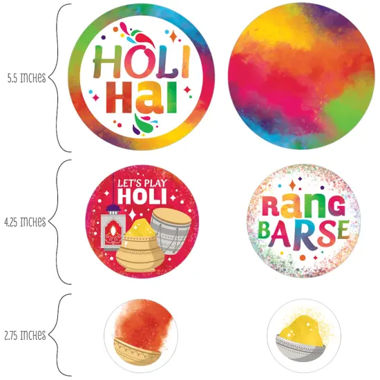 Big Dot of Happiness Holi Hai - Festival of Colors Party Giant Circle Confetti - Party Decorations - Large Confetti 27 Count {3}