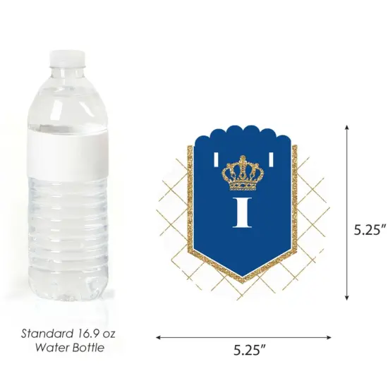 Big Dot of Happiness Royal Prince Charming 1st Birthday Highchair Decor - I Am One - First Birthday High Chair Banner {3}