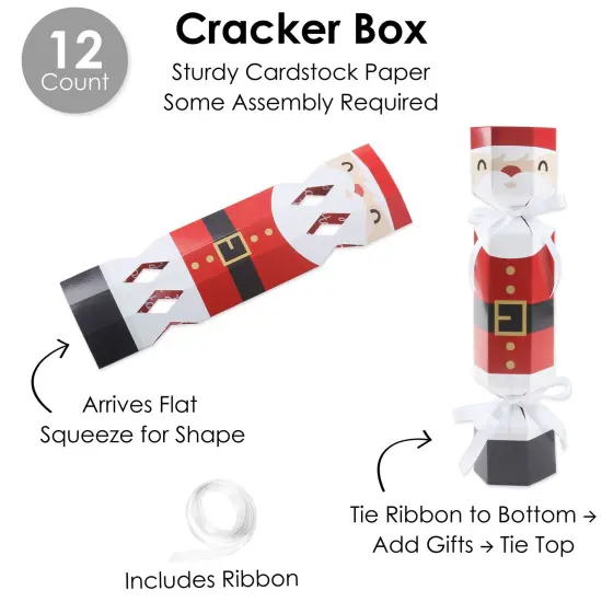 Big Dot of Happiness Jolly Santa Claus - No Snap Christmas Party Table Favors - DIY Cracker Boxes - Set of 12 {6}