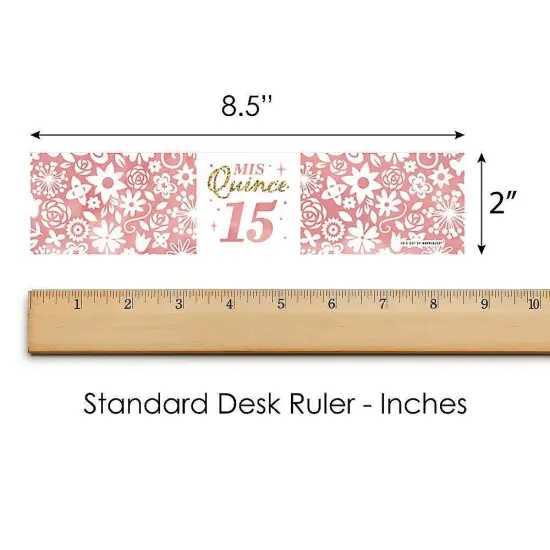 Big Dot of Happiness Mis Quince Anos - Quinceanera Sweet 15 Birthday Party Water Bottle Sticker Labels - Set of 20 {6}