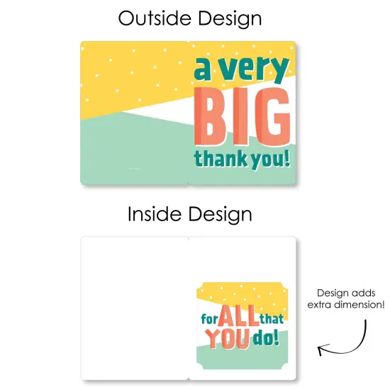 Big Dot of Happiness A Very Big Thank You - Gratitude Giant Greeting Card - Big Shaped Jumborific Card - 16.5 x 22 inches {7}