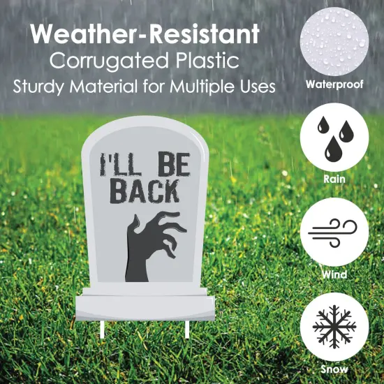 Big Dot of Happiness Funny Tombstones - Graveyard Lawn Decorations - Halloween Yard Decorations - 10 Piece {6}