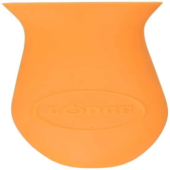 Lodge Silicone Hot Handle Holder Heat-Resistant Comfortable Grip Citrus Orange {1}