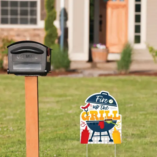 Big Dot of Happiness Fire Up the Grill - Outdoor Lawn Sign - Summer BBQ Picnic Party Yard Sign - 1 Piece {3}
