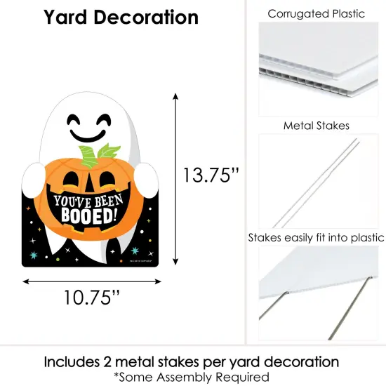Big Dot of Happiness You've Been Booed - Outdoor Lawn Sign - Ghost Halloween Party Yard Sign - 1 Piece {7}