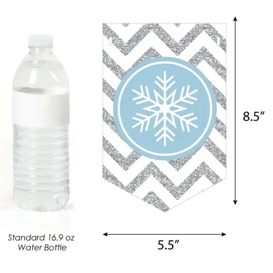 Big Dot of Happiness Winter Wonderland - Snowflake Holiday Party and Winter Wedding Bunting Banner - Snowflake Party Decorations - Winter Wonderland {3}