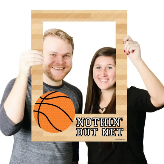 Big Dot of Happiness Nothin' but Net - Basketball - Birthday Party Baby Shower Selfie Photo Booth Picture Frame & Props - Printed on Sturdy Material {4}