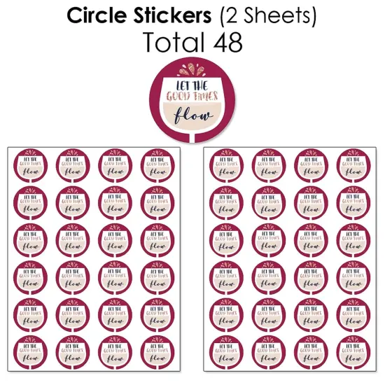 Big Dot of Happiness But First, Wine - Wine Tasting Party Candy Favor Sticker Kit - 304 Pieces {7}