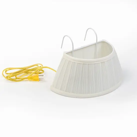 Headboard Reading Lamps White Shade Chain Pull 60 Watt Set of 2 {1}