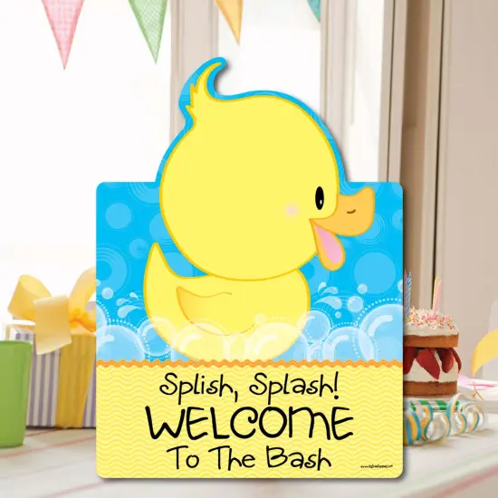 Big Dot of Happiness Ducky Duck - Party Decorations - Birthday Party or Baby Shower Welcome Yard Sign {7}