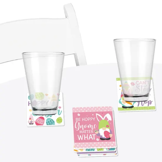 Big Dot of Happiness Easter Gnomes - Funny Spring Bunny Party Decorations - Drink Coasters - Set of 6 {4}