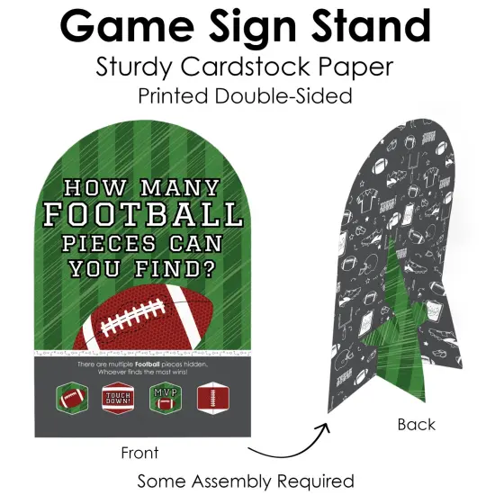 Big Dot of Happiness End Zone - Football - Baby Shower or Birthday Party Scavenger Hunt - 1 Stand and 48 Game Pieces - Hide and Find Game {7}