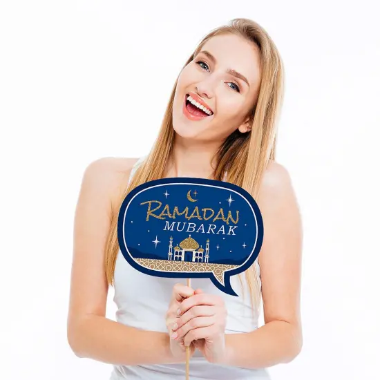 Big Dot of Happiness Ramadan - Eid Mubarak Photo Booth Props Kit - 20 Count {4}