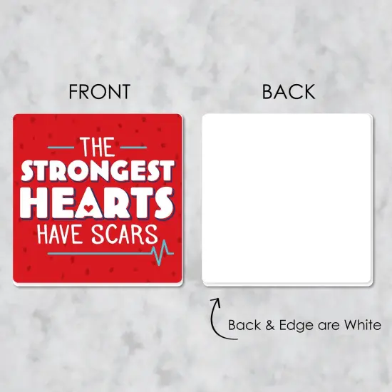 Big Dot of Happiness Happy Heartiversary - CHD Awareness Decorations - Drink Coasters - Set of 6 {6}