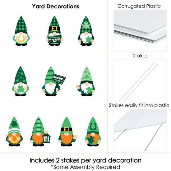 Big Dot of Happiness Irish Gnomes - Lawn Decorations - Outdoor St. Patrick's Day Party Yard Decorations - 10 Piece {7}