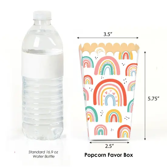 Big Dot of Happiness Hello Rainbow - Boho Baby Shower and Birthday Party Favor Popcorn Treat Boxes - Set of 12 {3}