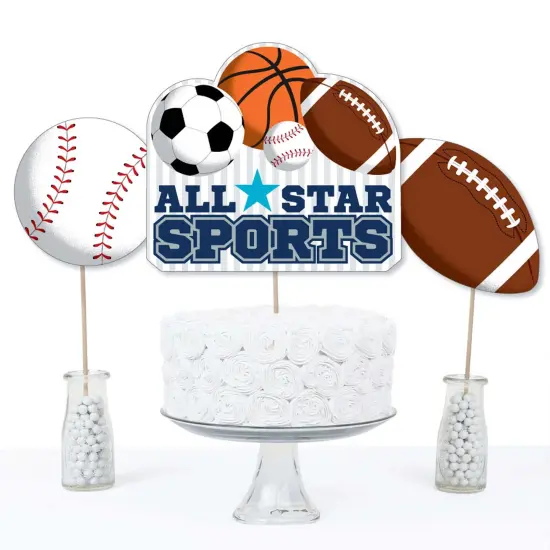 Big Dot of Happiness Go, Fight, Win - Sports - Baby Shower or Birthday Party Centerpiece Sticks - Table Toppers - Set of 15 {4}