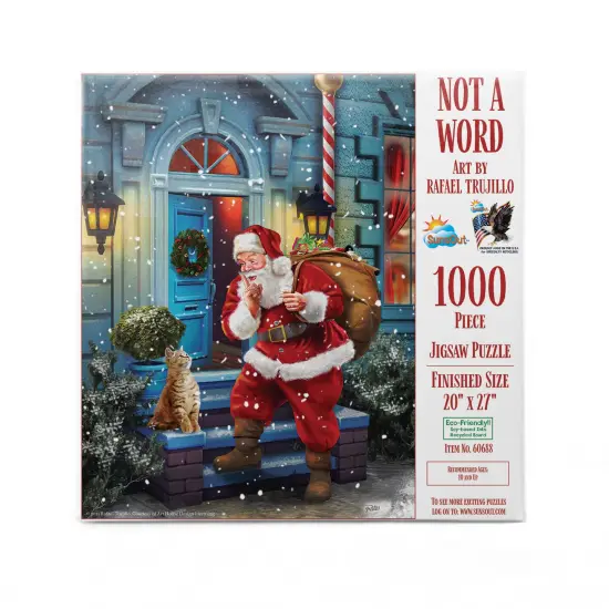Sunsout Not a Word 1000 pc Christmas Jigsaw Puzzle 60688 {4}