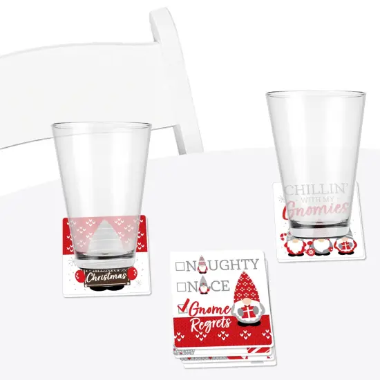 Big Dot of Happiness Christmas Gnomes - Funny Holiday Party Decorations - Drink Coasters - Set of 6 {4}