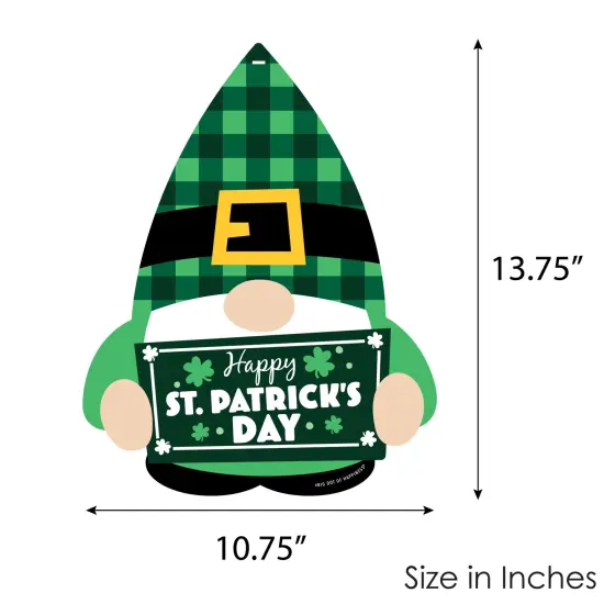 Big Dot of Happiness Irish Gnomes - Hanging Porch St. Patrick&rsquo;s Day Party Outdoor Decorations - Front Door Decor - 1 Piece Sign {7}