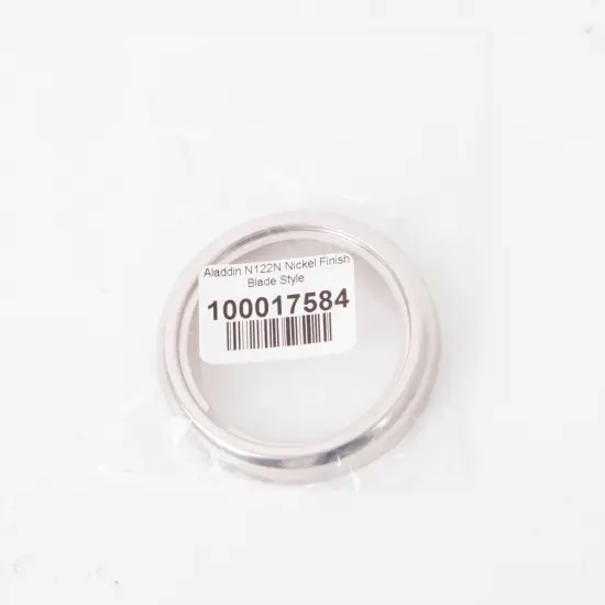 Aladdin Blade Style Burner Collar for Oil Lamps, Glue-On, N122N Nickel Finish {6}