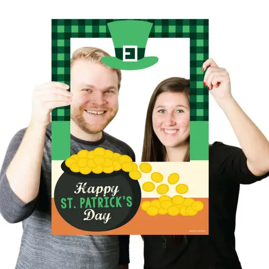Big Dot of Happiness St. Patrick's Day - Saint Paddy's Day Party Selfie Photo Booth Picture Frame & Props - Printed on Sturdy Material {4}